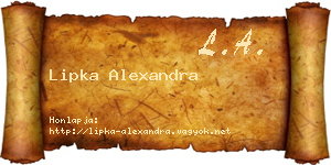 Lipka Alexandra névjegykártya